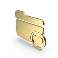 Gold Favorite Folder Symbol PNG & PSD Images