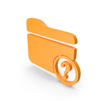 Question Mark Folder Symbol Orange PNG & PSD Images