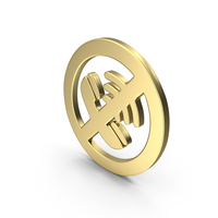 No Phone Call Allowed Symbol Gold PNG & PSD Images