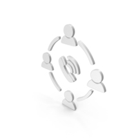 Conference Call Symbol White PNG & PSD Images
