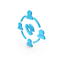 Conference Call Symbol Blue PNG & PSD Images