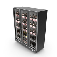 Commercial Refrigerator with Beer PNG & PSD Images