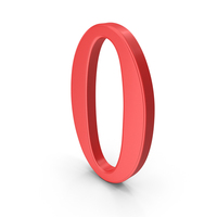Red Number 0 PNG & PSD Images