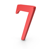 Red Number 7 PNG & PSD Images