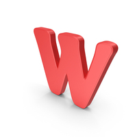 Red Alphabet W PNG & PSD Images