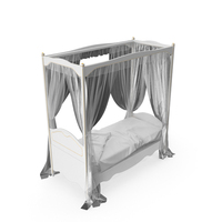 4 Poster Bed with Curtains PNG & PSD Images