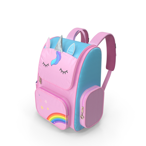 Unicorn School Backpack Bag PNG & PSD Images
