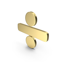 Gold Division Math Symbol PNG & PSD Images