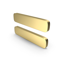Equal Math Symbol Gold PNG & PSD Images