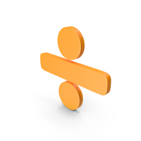 Orange Division Math Symbol PNG & PSD Images