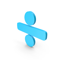 Division Math Symbol Blue PNG & PSD Images