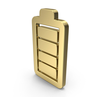 Full Battery Symbol Gold PNG & PSD Images