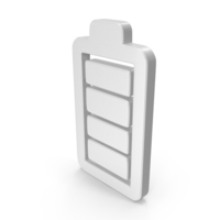 White Full Battery Symbol PNG & PSD Images