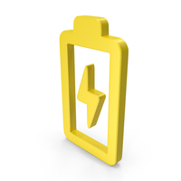 Battery Charging Symbol Yellow PNG & PSD Images