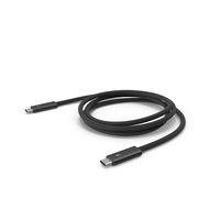 Apple Thunderbolt 4 Pro Cable Black PNG & PSD Images
