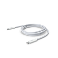 Apple Thunderbolt 4 Pro Cable White PNG & PSD Images
