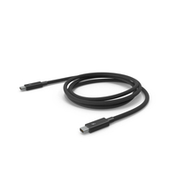 Apple Thunderbolt Cable Black PNG & PSD Images