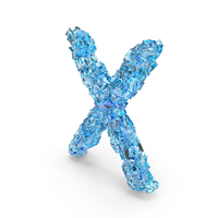 Blue Gems Letter X PNG & PSD Images