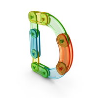 Plastic Constructor Set Letter D PNG & PSD Images