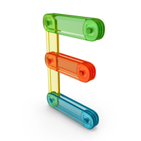 Plastic Constructor Set Letter E PNG & PSD Images