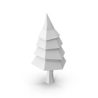 Monochrome Low Poly Tree PNG & PSD Images