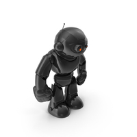 Black Toy Robot Neutral Pose PNG & PSD Images