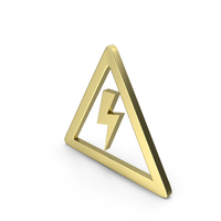 HIGH VOLTAGE WARNING SIGN GOLD PNG & PSD Images