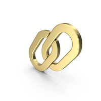 Hyperlink Symbol Gold PNG & PSD Images