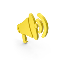 Announcement Speaker Symbol Yellow PNG & PSD Images