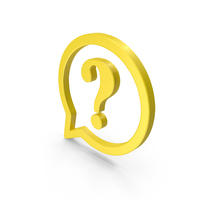 Question Mark Bubble Symbol Yellow PNG & PSD Images