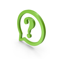 Question Mark Bubble Symbol Green PNG & PSD Images