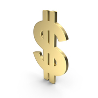 Dollar currency Symbol Gold PNG & PSD Images