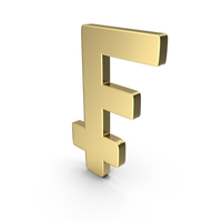 Gold Franc Currency Symbol PNG & PSD Images