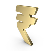 Gold Rupee Currency Symbol PNG & PSD Images