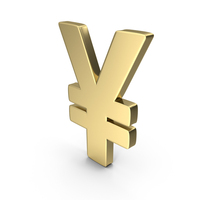 Yen Currency Symbol Gold PNG & PSD Images