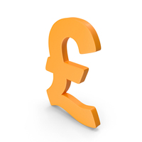 Orange Pound Currency Symbol PNG & PSD Images