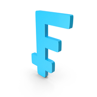 Blue Franc Currency Symbol PNG & PSD Images