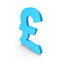 Blue Pound Currency Symbol PNG & PSD Images