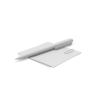 Monochrome Papers With Pen PNG & PSD Images