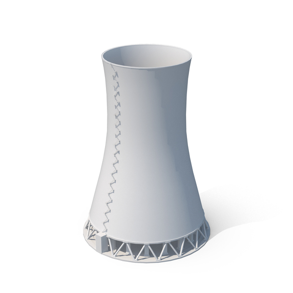 Monochrome Cooling Tower PNG & PSD Images