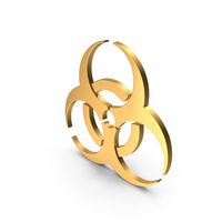 Gold Biohazard Icon PNG & PSD Images
