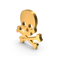 Gold Skull Icon PNG & PSD Images