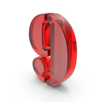 Red Glass Number 9 PNG & PSD Images
