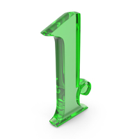 Number 1 Green Leafe Glass PNG & PSD Images