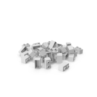 Monochrome Pile Of Brick Toys PNG & PSD Images