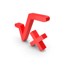 Square Root X Icon Red PNG & PSD Images