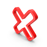 WRONG MARK OUTLINE RED PNG & PSD Images