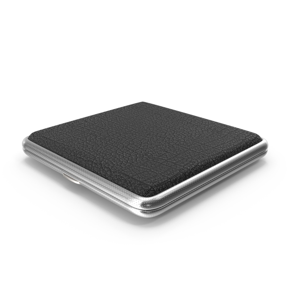 Metal Cigarette Case Silver and Black Open PNG Images & PSDs for