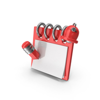 Note Pad Reminder Red Symbol PNG & PSD Images
