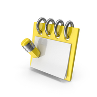 Note Pad Yellow Sysmbol PNG & PSD Images